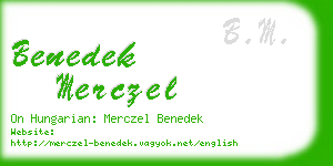 benedek merczel business card